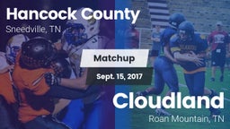 Matchup: Hancock County vs. Cloudland  2016