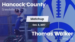 Matchup: Hancock County vs. Thomas Walker  2017
