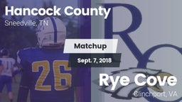 Matchup: Hancock County vs. Rye Cove  2018