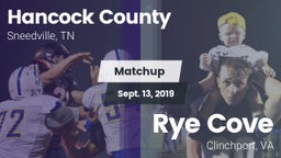 Matchup: Hancock County vs. Rye Cove  2019