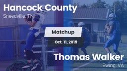 Matchup: Hancock County vs. Thomas Walker  2019
