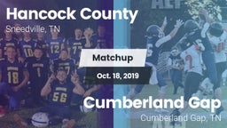 Matchup: Hancock County vs. Cumberland Gap  2019