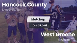 Matchup: Hancock County vs. West Greene  2019