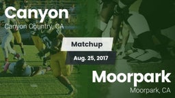 Matchup: Canyon  vs. Moorpark  2017