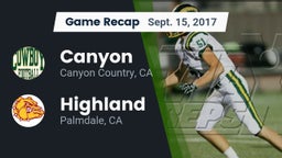 Recap: Canyon  vs. Highland  2017