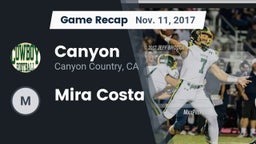 Recap: Canyon  vs. Mira Costa 2017