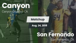 Matchup: Canyon  vs. San Fernando  2018
