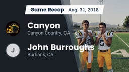 Recap: Canyon  vs. John Burroughs  2018