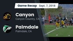 Recap: Canyon  vs. Palmdale  2018
