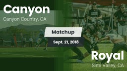 Matchup: Canyon  vs. Royal  2018