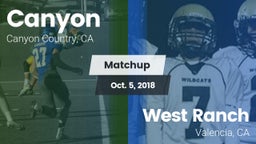 Matchup: Canyon  vs. West Ranch  2018