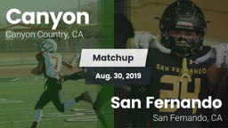 Matchup: Canyon  vs. San Fernando  2019