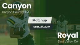Matchup: Canyon  vs. Royal  2019