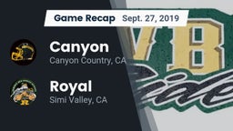 Recap: Canyon  vs. Royal  2019