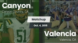 Matchup: Canyon  vs. Valencia  2019