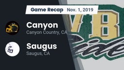 Recap: Canyon  vs. Saugus  2019