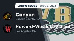 Recap: Canyon  vs. Harvard-Westlake School 2022