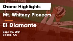 Mt. Whitney  Pioneers vs El Diamante  Game Highlights - Sept. 28, 2021
