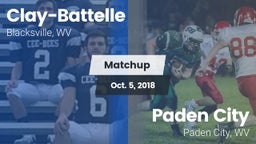 Matchup: Clay-Battelle vs. Paden City  2018