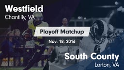 Matchup: Westfield High vs. South County  2016