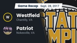 Recap: Westfield  vs. Patriot   2017