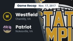 Recap: Westfield  vs. Patriot   2017