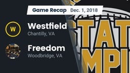 Recap: Westfield  vs. Freedom  2018