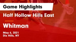 Half Hollow Hills East  vs Whitman  Game Highlights - May 6, 2021