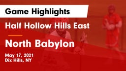Half Hollow Hills East  vs North Babylon  Game Highlights - May 17, 2021