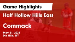 Half Hollow Hills East  vs Commack  Game Highlights - May 21, 2021