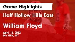 Half Hollow Hills East  vs William Floyd  Game Highlights - April 12, 2022