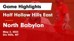 Half Hollow Hills East  vs North Babylon  Game Highlights - May 2, 2022