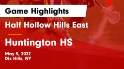 Half Hollow Hills East  vs Huntington HS Game Highlights - May 5, 2022