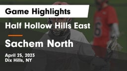 Half Hollow Hills East  vs Sachem North  Game Highlights - April 25, 2023