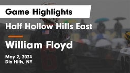 Half Hollow Hills East  vs William Floyd  Game Highlights - May 2, 2024