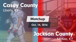 Matchup: Casey County vs. Jackson County  2016