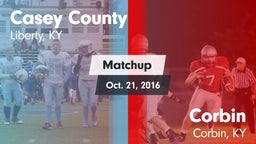 Matchup: Casey County vs. Corbin  2016