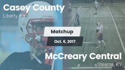 Matchup: Casey County vs. McCreary Central  2017