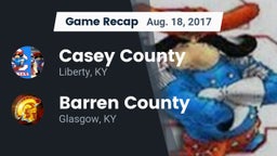 Recap: Casey County  vs. Barren County  2017