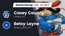 Recap: Casey County  vs. Betsy Layne  2017