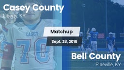 Matchup: Casey County vs. Bell County  2018