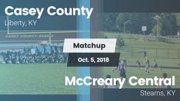 Matchup: Casey County vs. McCreary Central  2018