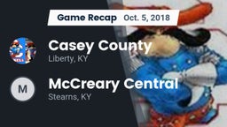 Recap: Casey County  vs. McCreary Central  2018