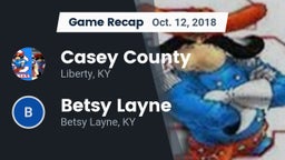 Recap: Casey County  vs. Betsy Layne  2018