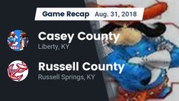 Recap: Casey County  vs. Russell County  2018