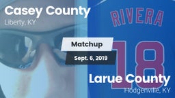 Matchup: Casey County vs. Larue County  2019