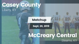 Matchup: Casey County vs. McCreary Central  2019