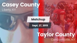 Matchup: Casey County vs. Taylor County  2019
