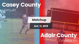 Matchup: Casey County vs. Adair County  2019