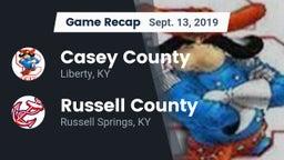 Recap: Casey County  vs. Russell County  2019